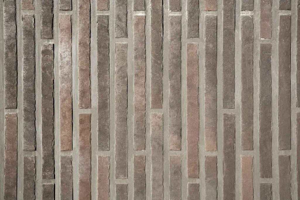 Fassadenmaterial Klinker, Klinkerfassade gestaltet mit StoBrick Klinkerriemchen, Detailaufnahme