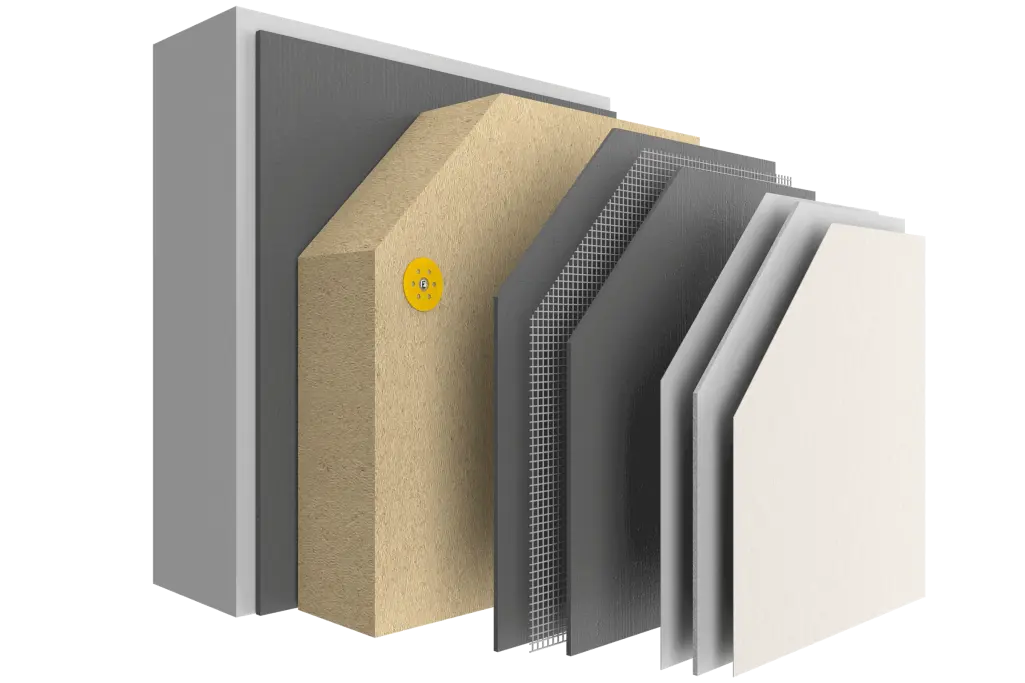 Systemaufbau des Wärmedämm-Verbundsystems StoTherm AimS® mit Dübel StoFix Circonic