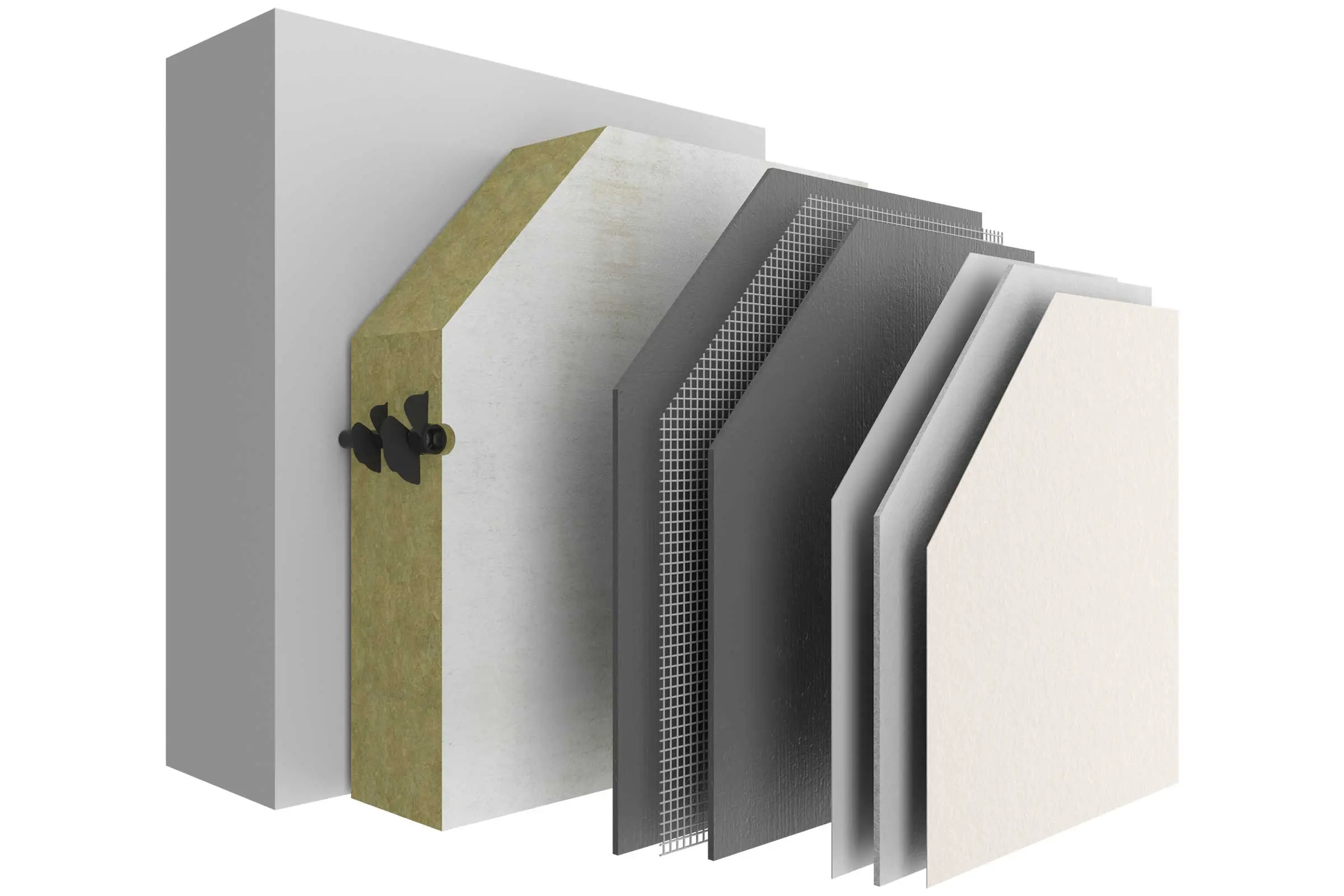 Unser nachhaltigstes WDVS StoTherm AimS®: brandschutzoptimierter Aufbau mit Mineralwolle-Dämmung