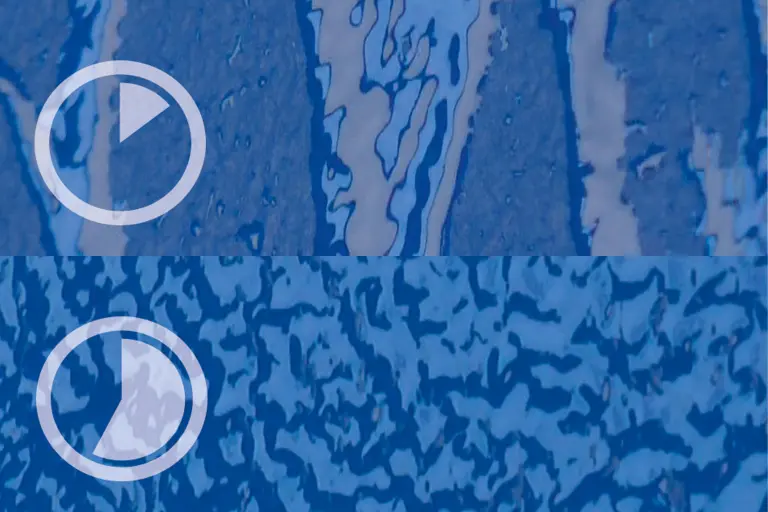 Vergleichsprüfung: Bild oben: StoColor Dryonic®, Bild unten: Standard-Fassadenfarbe