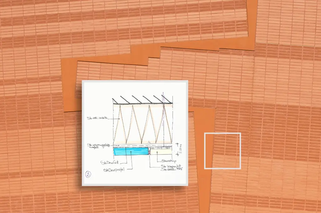 Detail rote StoBrick Klinkerfassade: wasserdichte Anschlüsse bei Klinkerriemchen