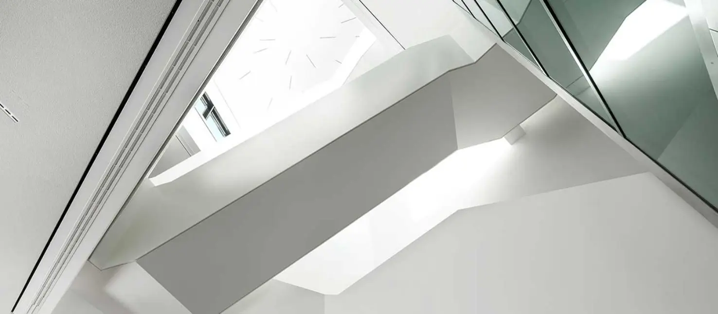 Empfangsgebäude Sto, Zentrale Weizen, Akustiksystem StoSilent Distance