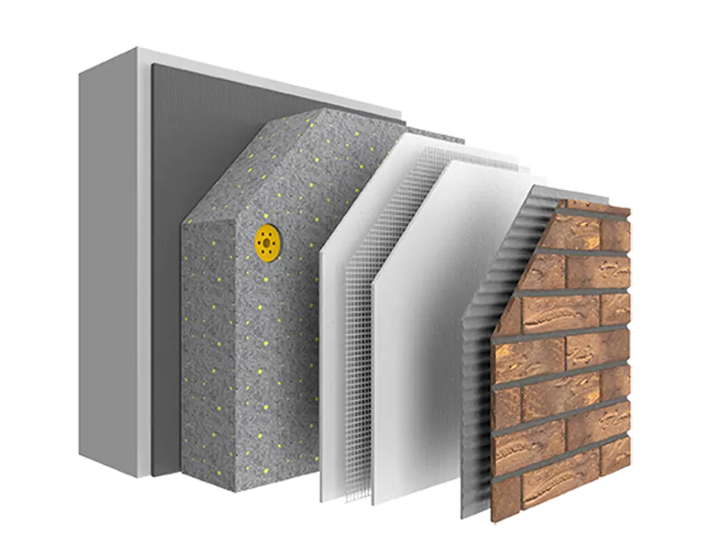  Der Aufbau eines WDVS mit Flachverblenden, StoTherm Classic® und StoCleyer B 