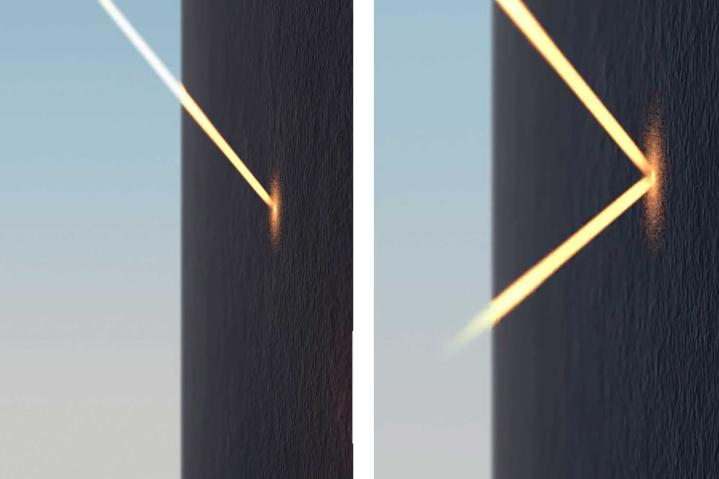 Solare Strahlungsenergie ohne (links) und mit NIR-Technologie (rechts): StoColor X-black