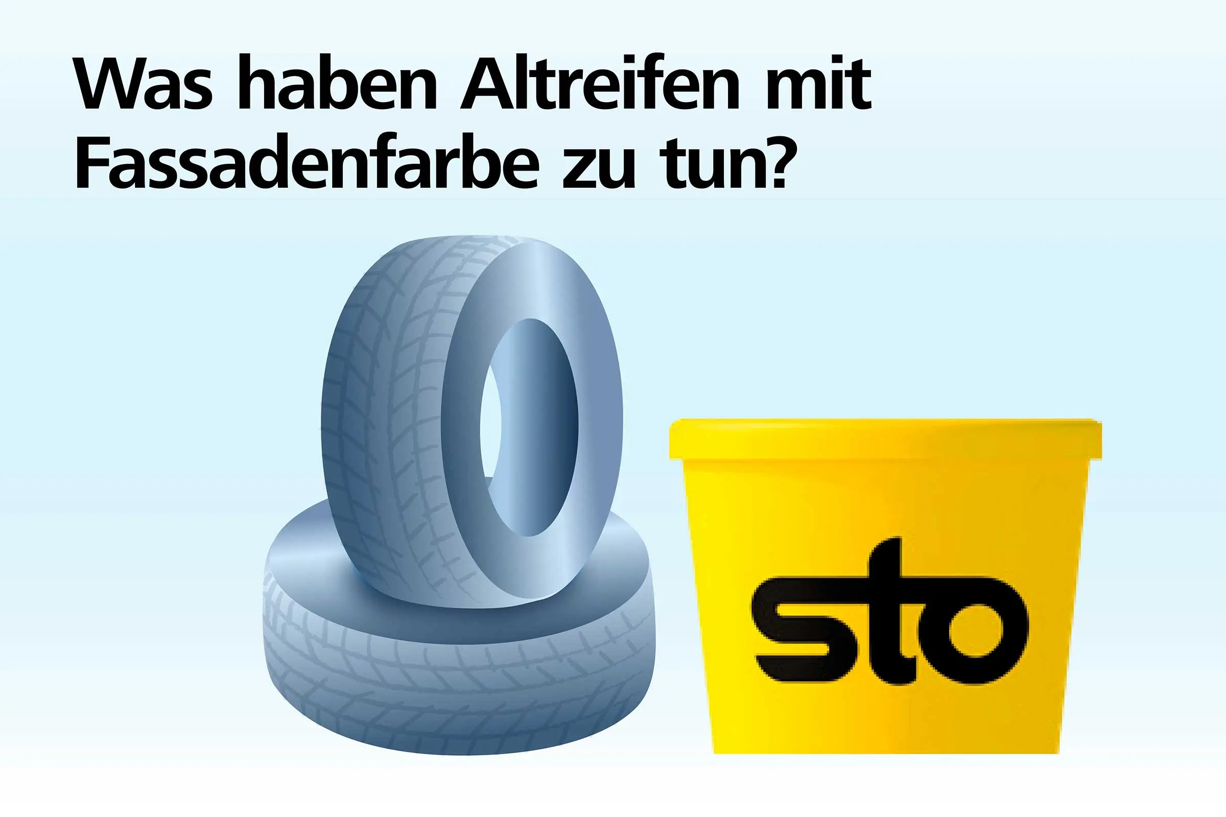 StoColor X-black Visual Story, Bild 1: Was haben Altreifen mit Fassadenfarbe zu tun?
