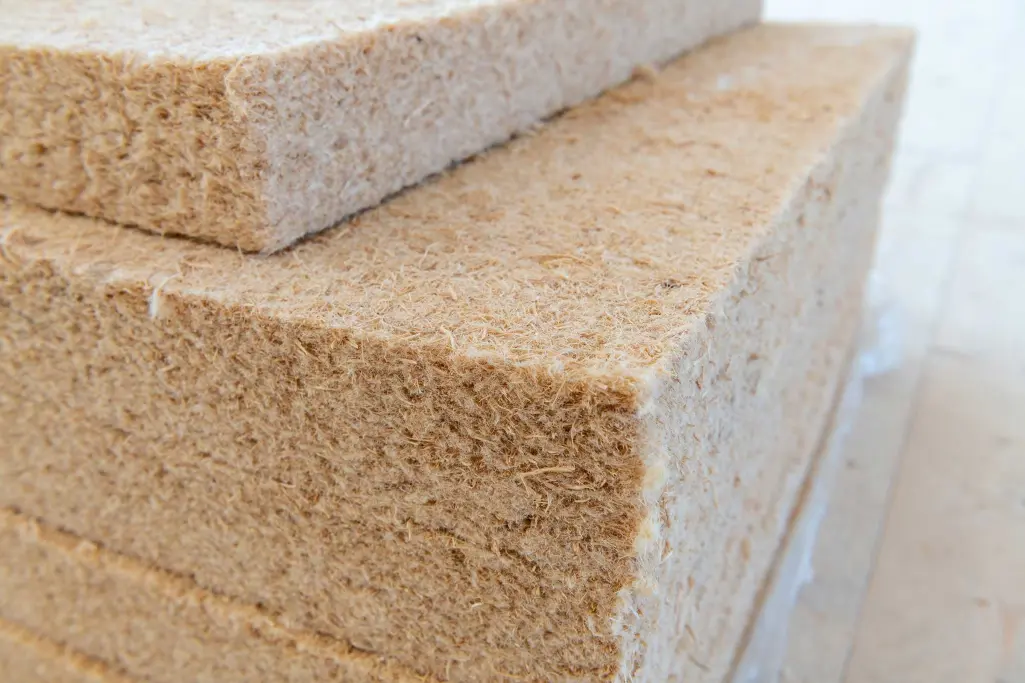 Dämmstoff Holzfaser in der Detailansicht