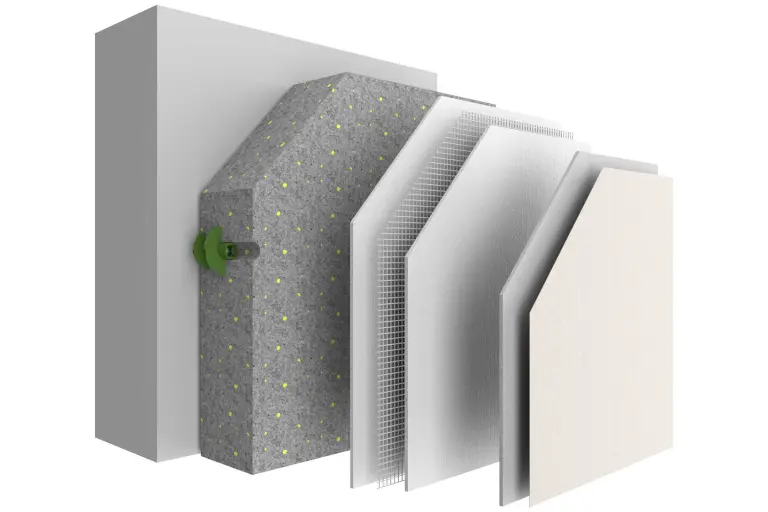 WDVS: Aufbau StoTherm AimS mit allen Schichten 