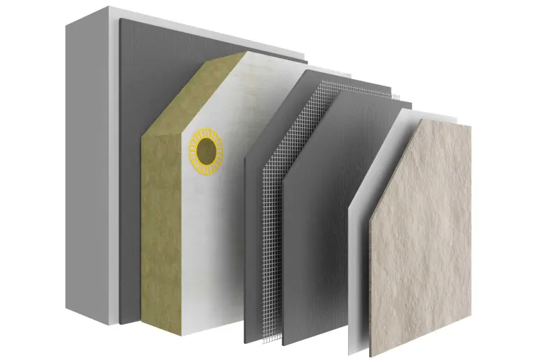 Aufbau WDVS StoTherm Mineral mit allen Schichten