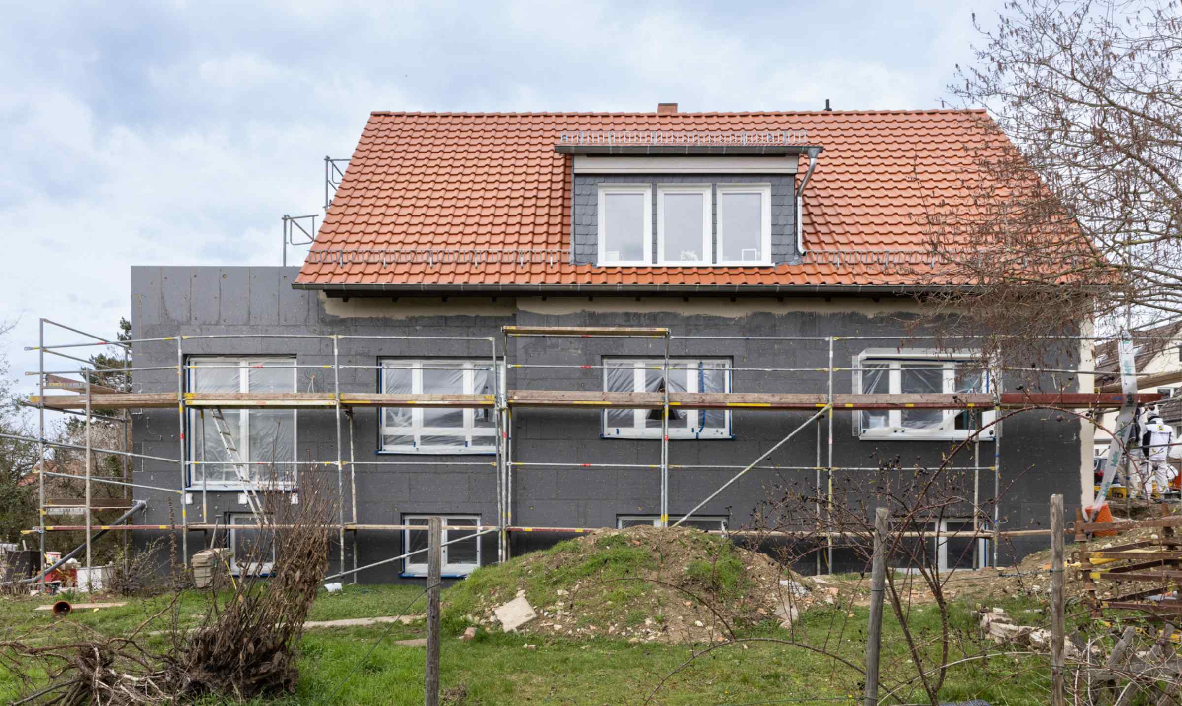 Gedämmte Fassade Frontalansicht