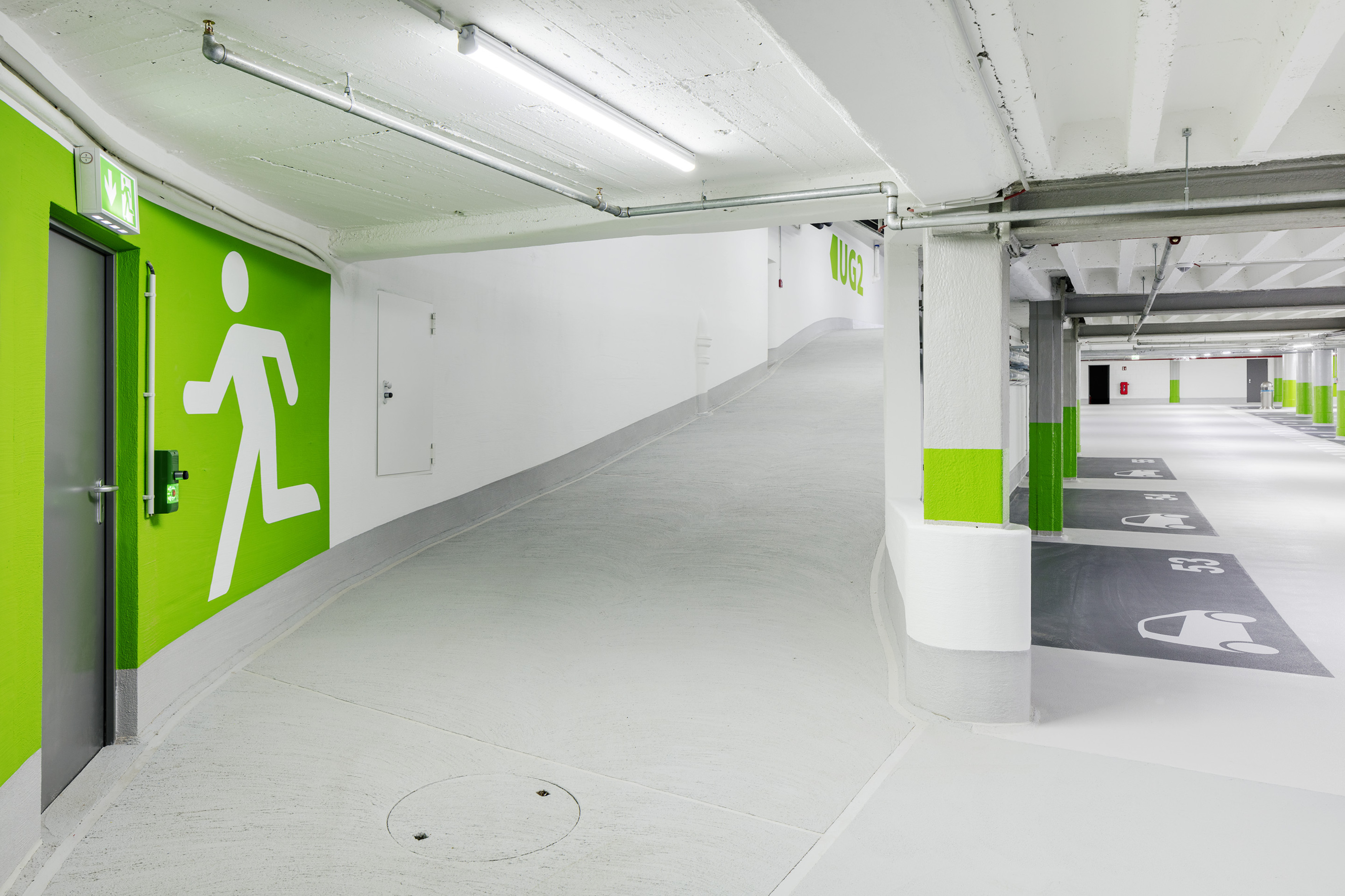 Tiefgarage des Marquardtbaus in Stuttgart