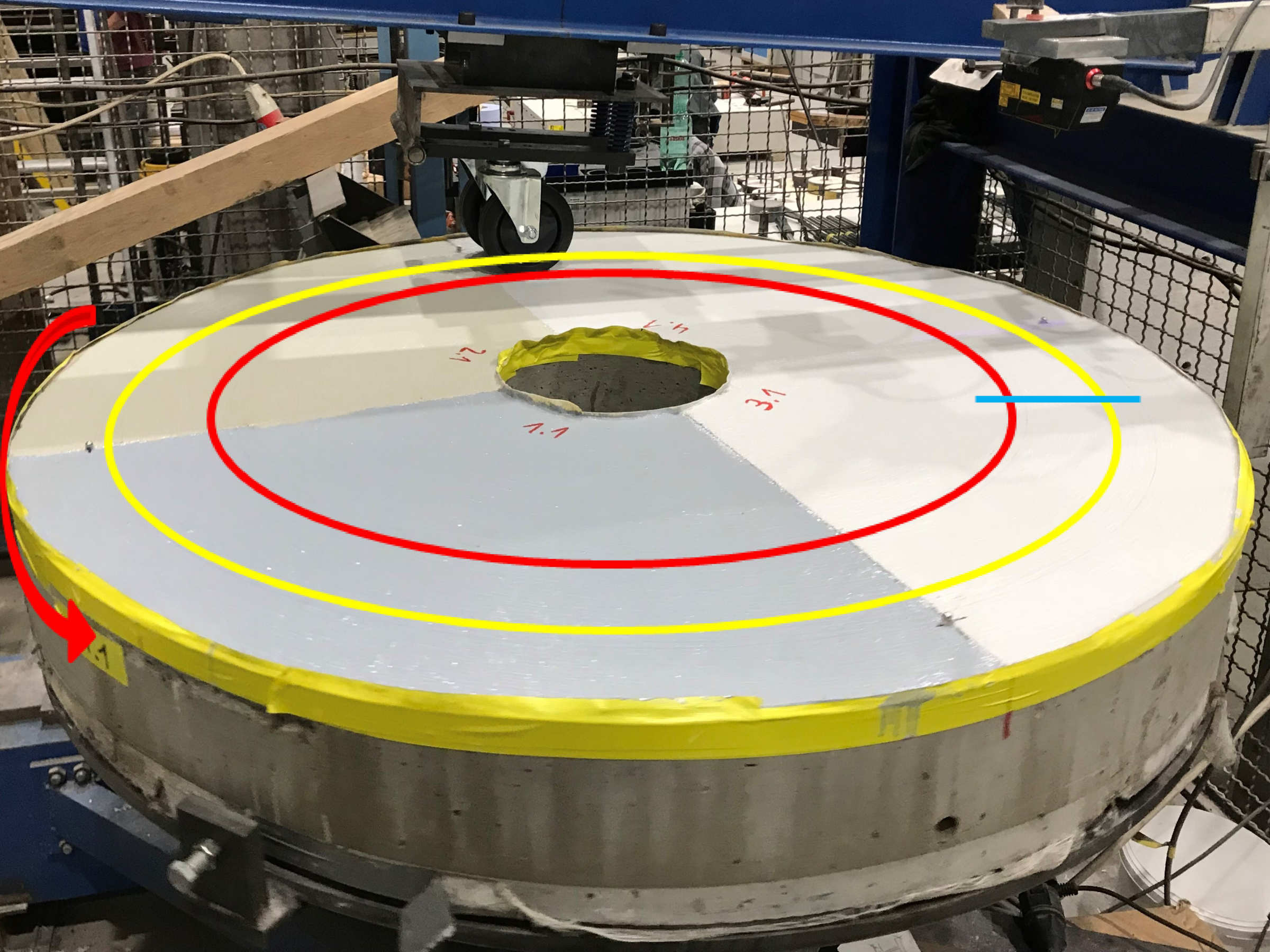 Verschleißtest an der TU Kaiserslautern. Der Testboden – StoFloor Traffic Elastic 590 EP (OS 8.15) 