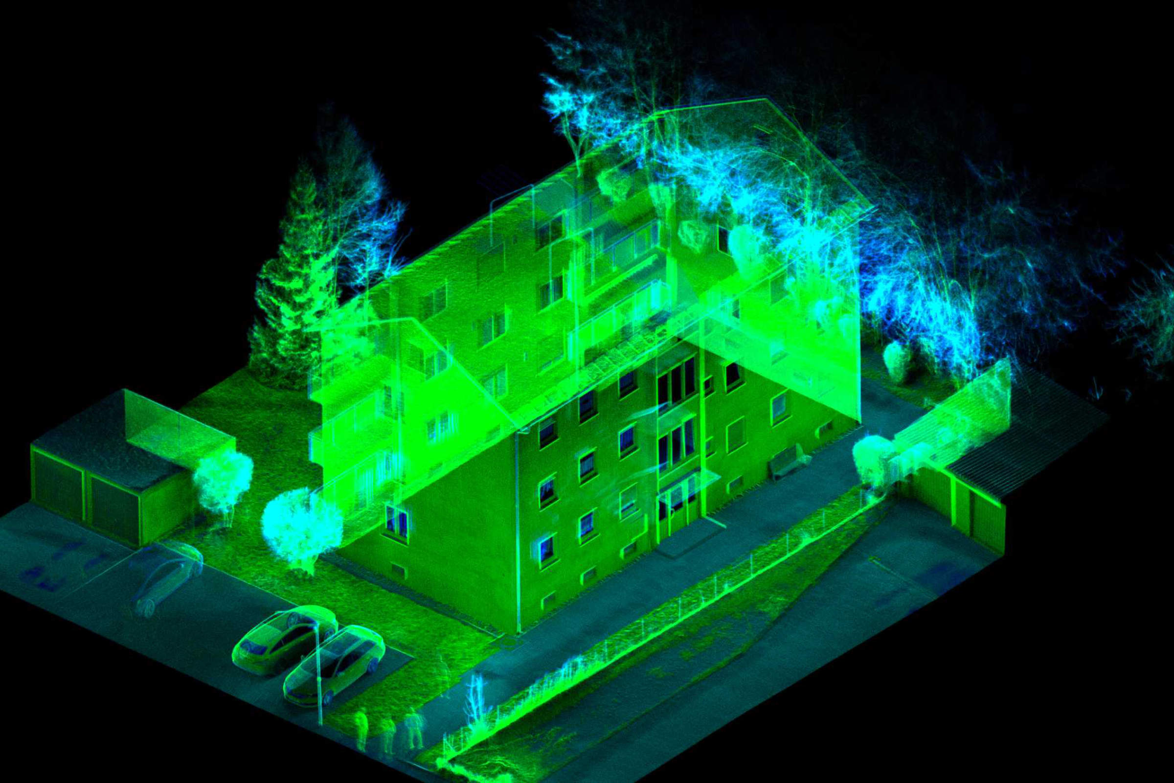 Sto Klimaservice ein Punktwolken-Bild 