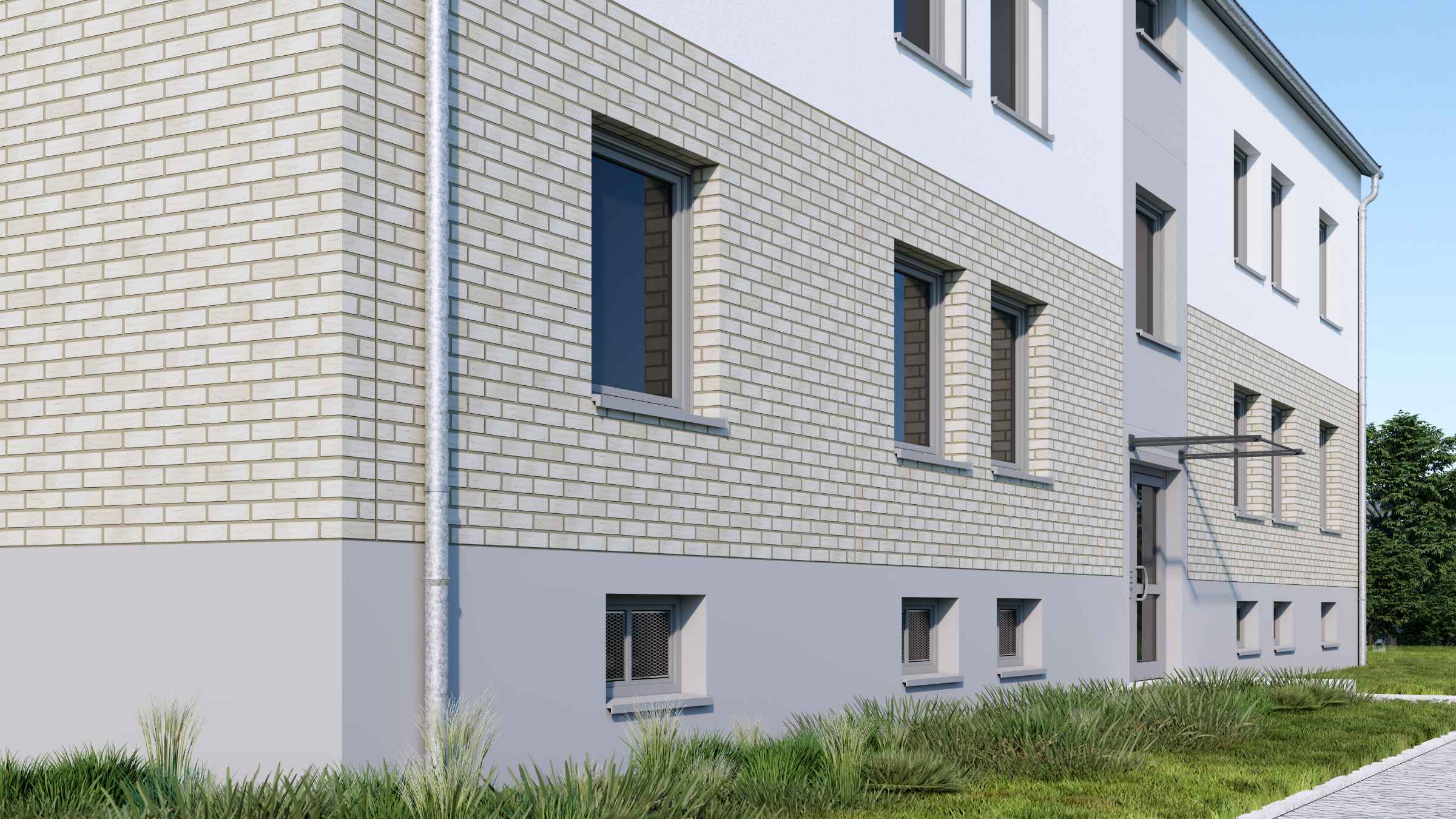 Bauelemente mit Sto-Systemen können verputzt oder in Klinker- beziehungsweise Holzoptik gestaltet we