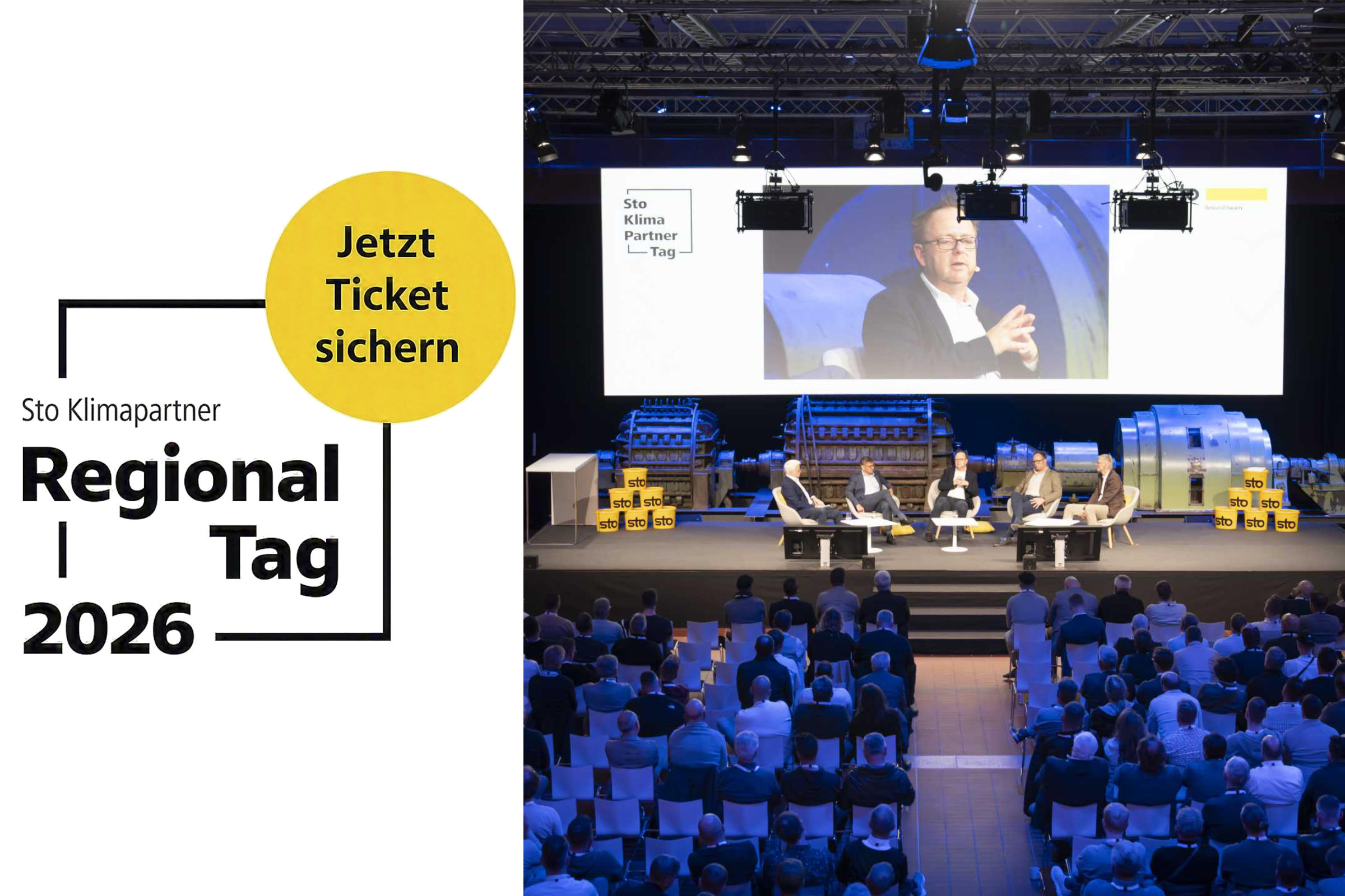 Ein voller Saal in der Zeche Zollverein: Der Sto Klimapartnertag 2025 zog zahlreiche Maler und Stuckateure aus allen Regionen Deutschlands an.