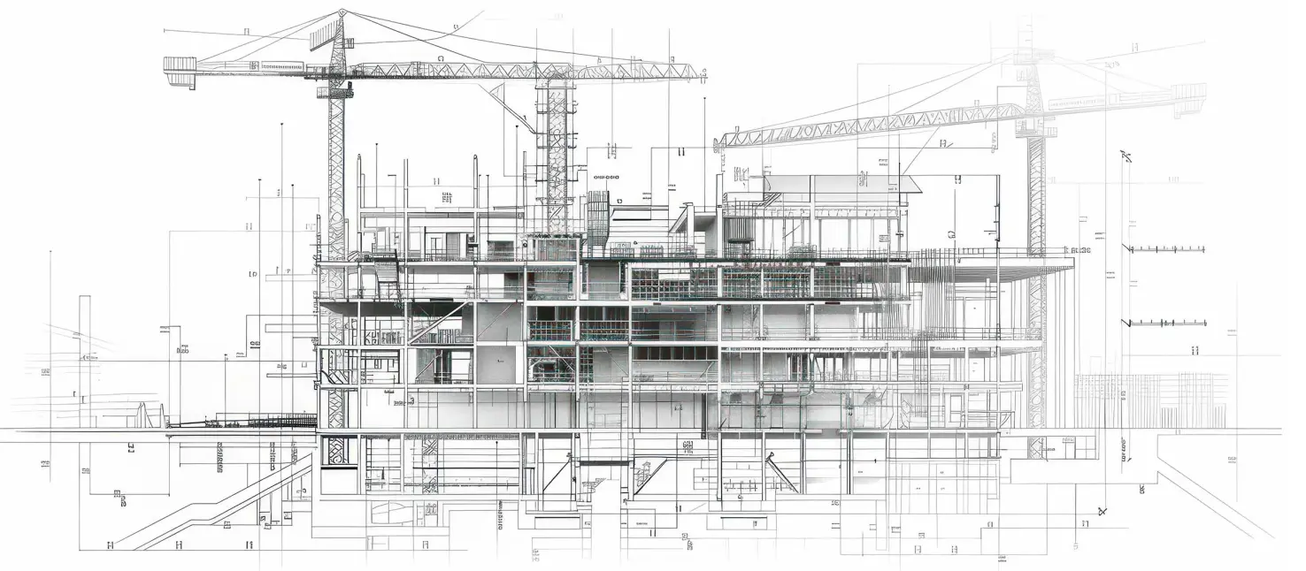 Skizze zu Bauvorhaben: Ausschreibung, Planung und Leistungsverzeichnisse