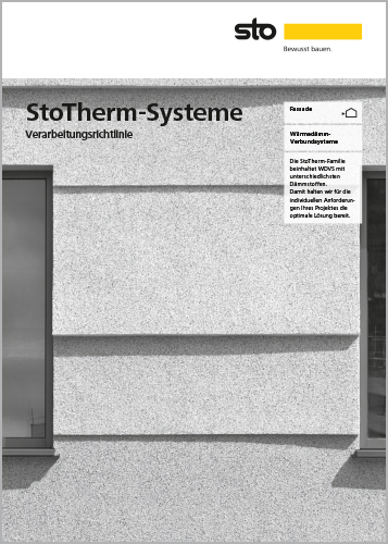 Titelbild: StoTherm­Systeme Verarbeitungsrichtlinie