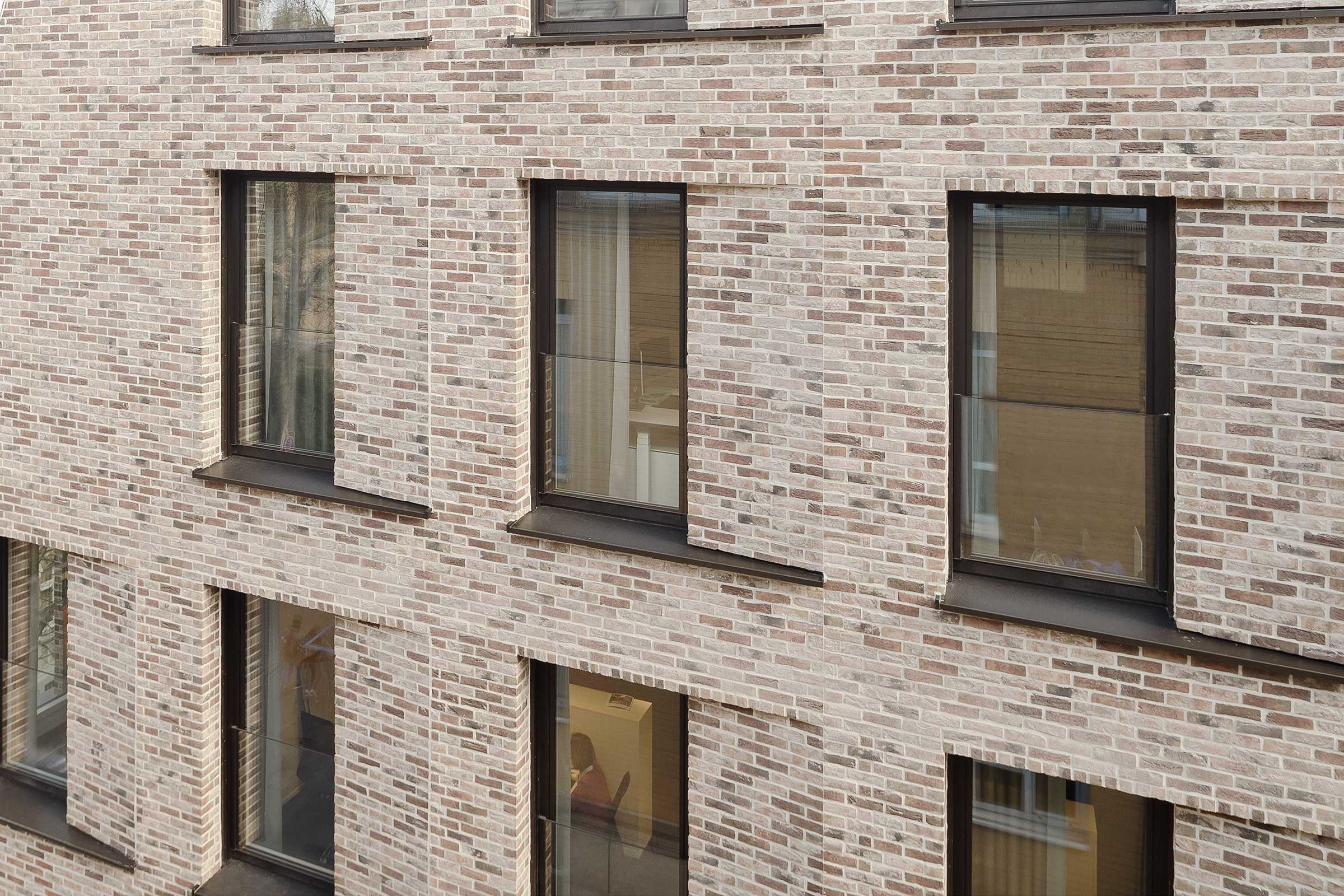 Fassadenverkleidung in Form einer Klinkerfassade