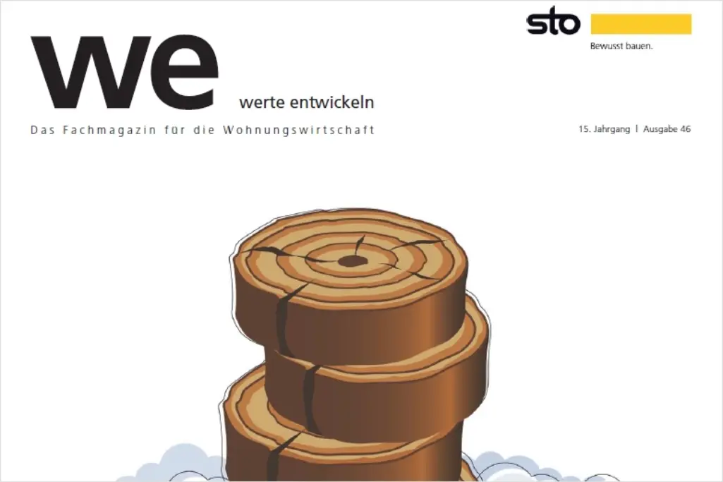 Titelseite Fachmagazin we - Werte entwickeln, für die Wohnungswirtschaft