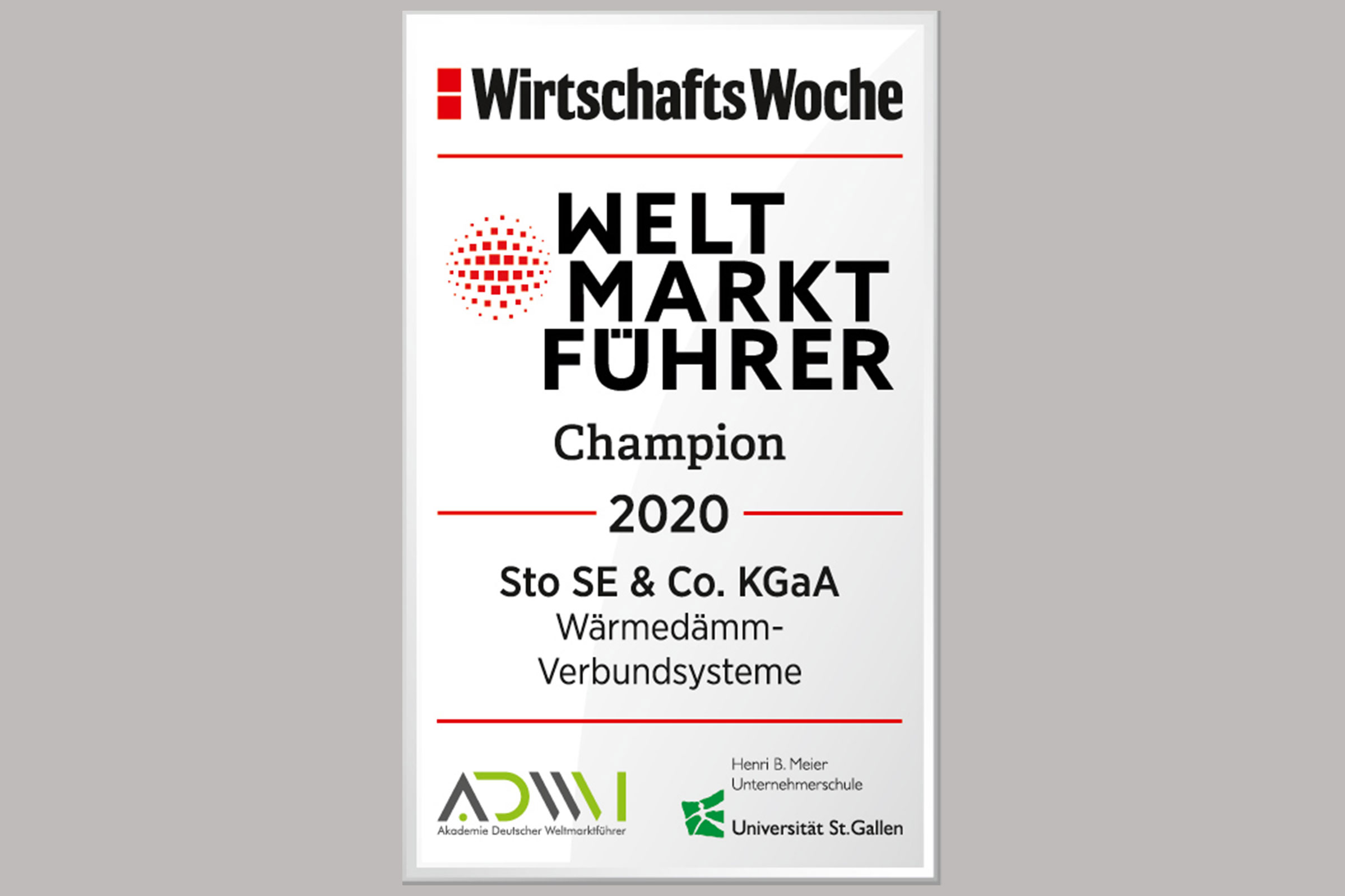 Sto ist auch 2021 Weltmarktführer im Bereich WDVS.