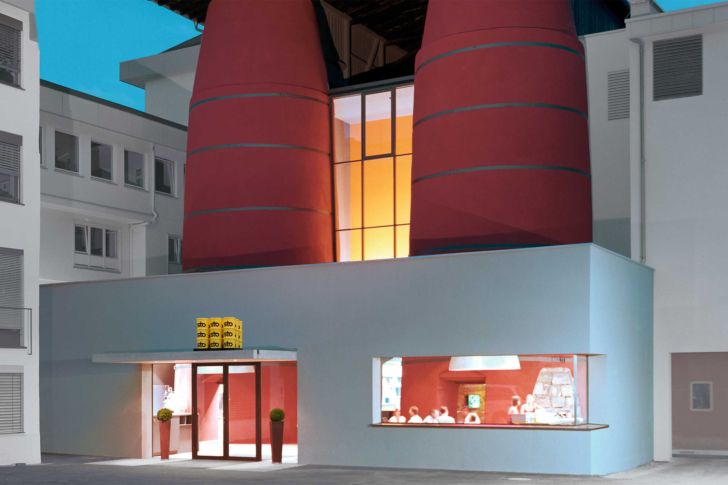 Außenaufnahme der Sto-Infofabrik in Stühlingen-Weizen, DE