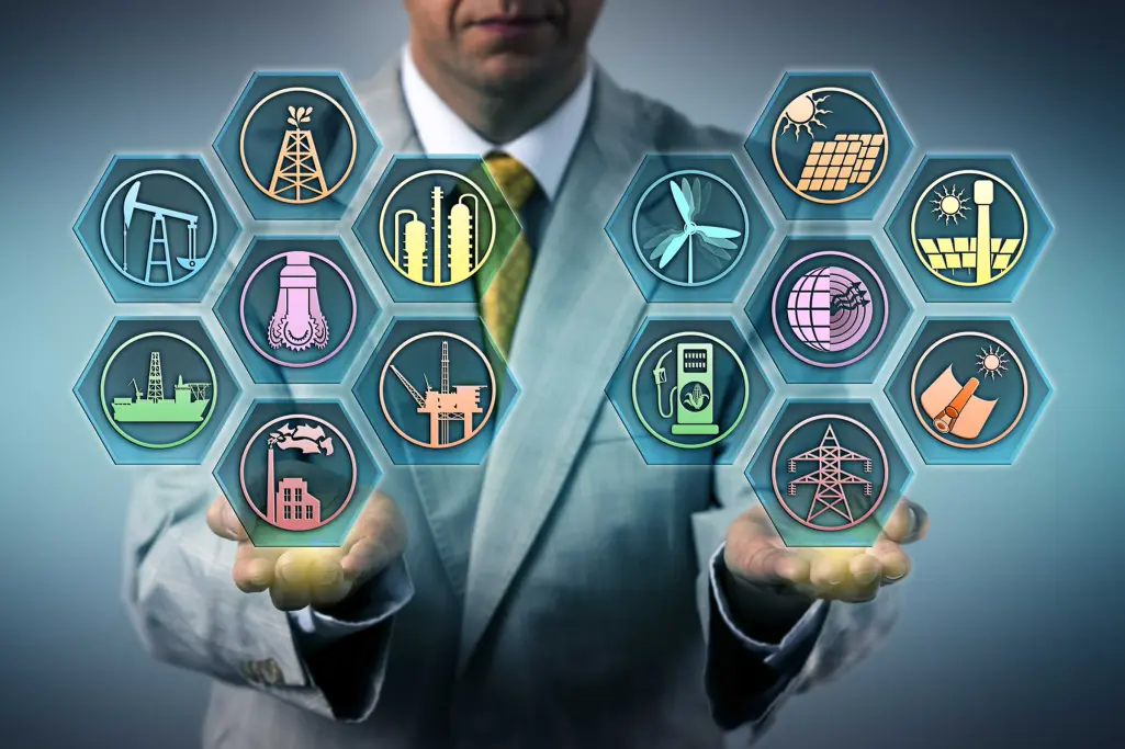 Manager balanciert digital fossile und erneuerbarer Ressourcen, Energiemanagement ISO 5001