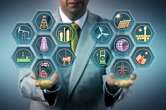 Manager balanciert digital fossile und erneuerbarer Ressourcen, Energiemanagement ISO 5001