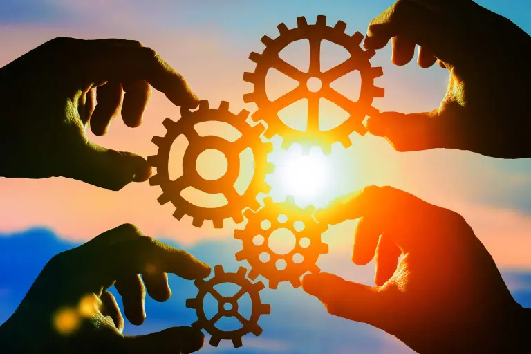 Zahnräder, Gruppe, Sto-Gruppe, miteinander